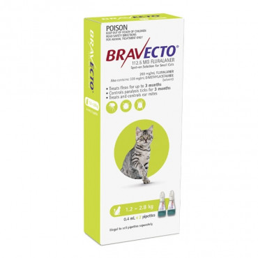 Bravecto Spot-On Cat Green 2s